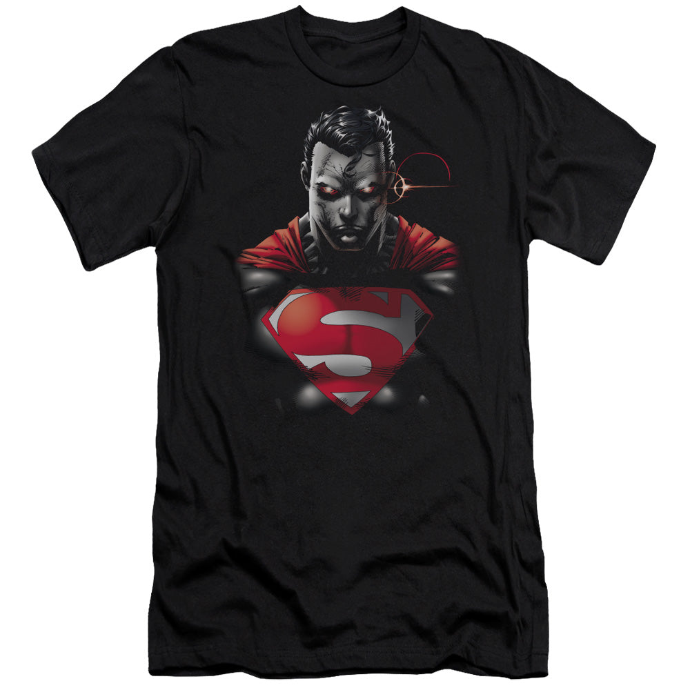 Superman Heat Vision Charged Premium Bella Canvas Slim Fit Mens T Shirt Black