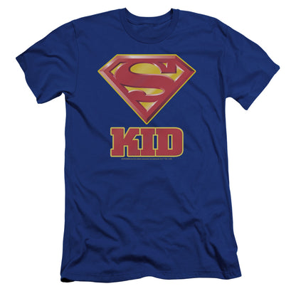 Superman Super Kid Premium Bella Canvas Slim Fit Mens T Shirt Royal Blue