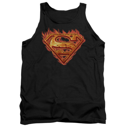 Superman Hot Metal Mens Tank Top Shirt Black