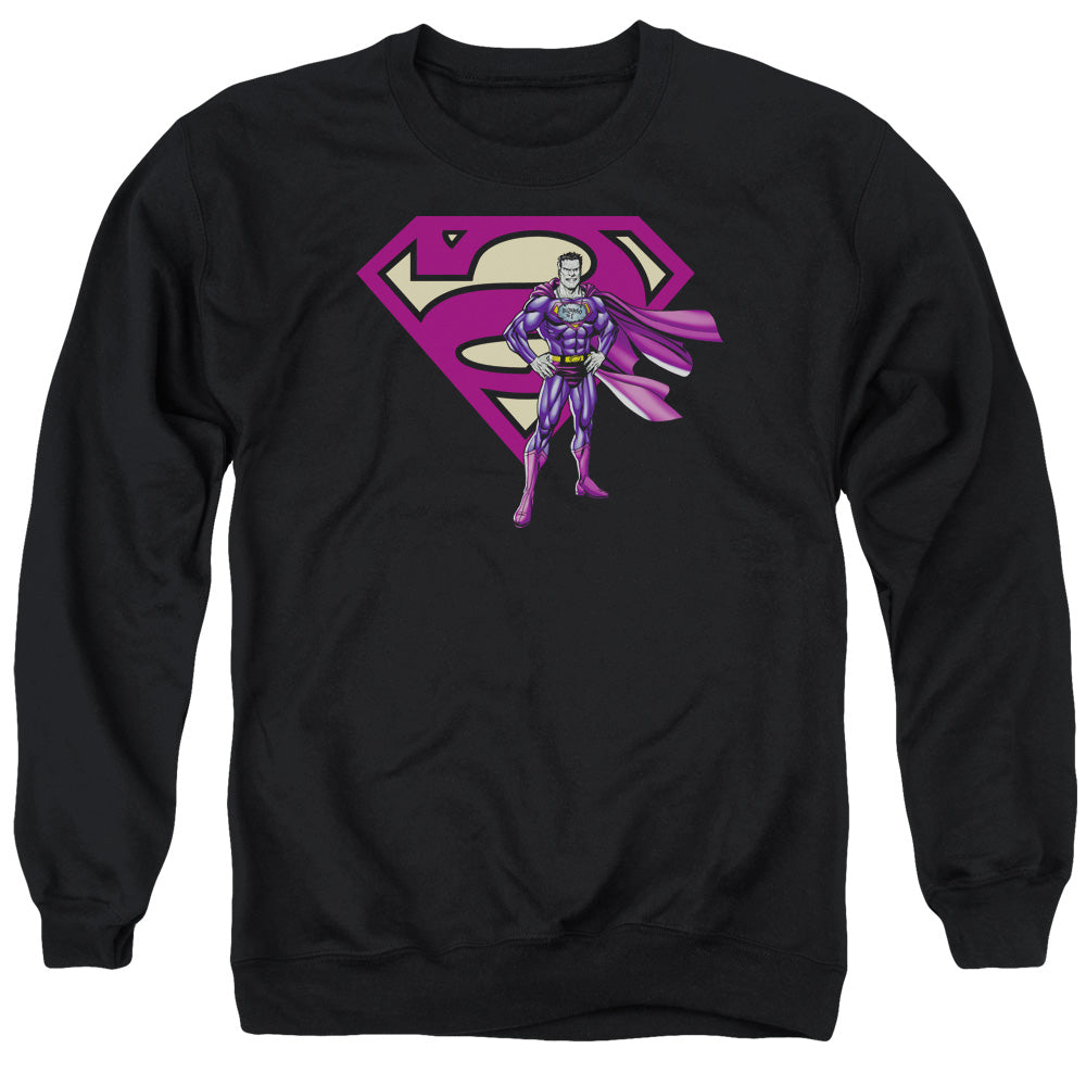 Superman Bizarro &Amp; Logo Mens Crewneck Sweatshirt Black