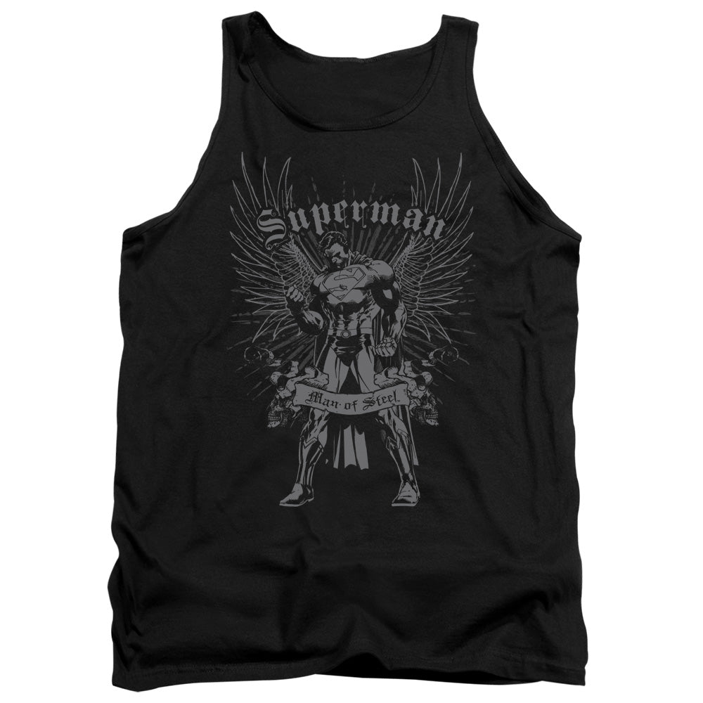 Superman Steel Mens Tank Top Shirt Black