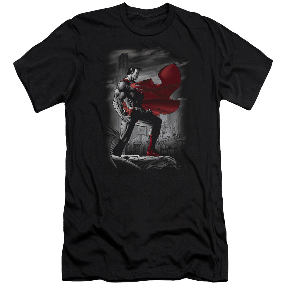 Superman Metropolis Guardian Premium Bella Canvas Slim Fit Mens T Shirt Black