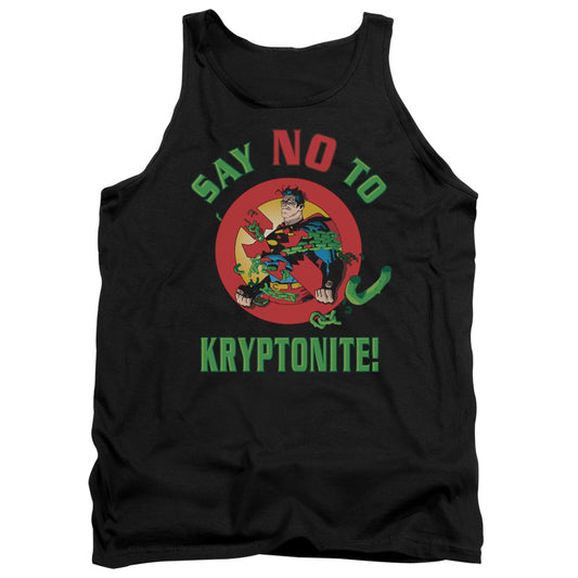 Superman Say No To Kryptonite Mens Tank Top Shirt Black