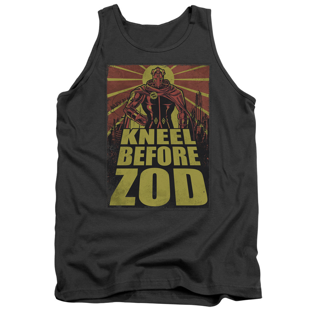 Superman Zod Poster Mens Tank Top Shirt Charcoal