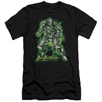 Superman Kryptonite Powered Premium Bella Canvas Slim Fit Mens T Shirt Black