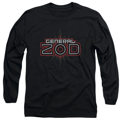 Superman Zod Logo Mens Long Sleeve Shirt Black Officially Licensed