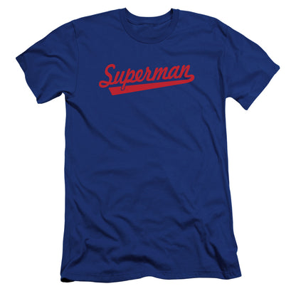 Superman S Tail Premium Bella Canvas Slim Fit Mens T Shirt Royal Blue