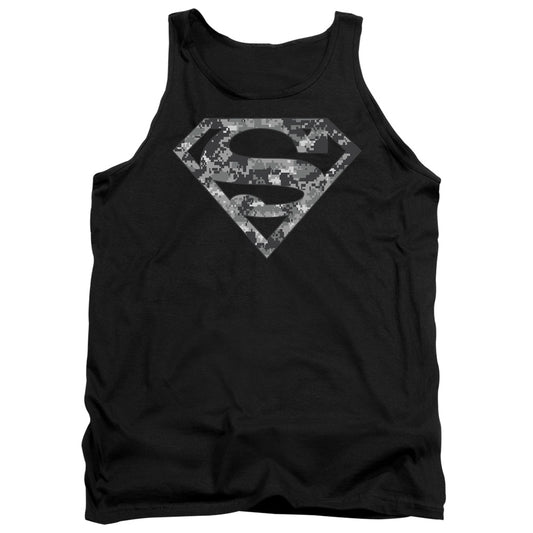 Superman Urban Camo Shield Mens Tank Top Shirt Black