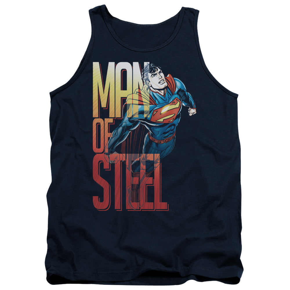 Superman Steel Flight Mens Tank Top Shirt Navy