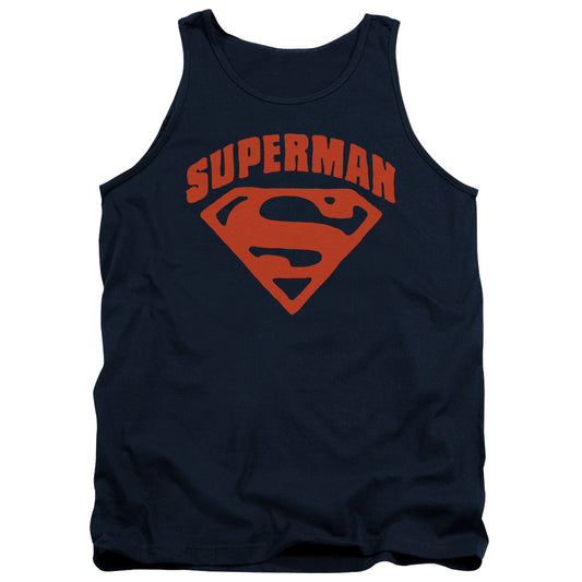 Superman Super Shield Mens Tank Top Shirt Navy