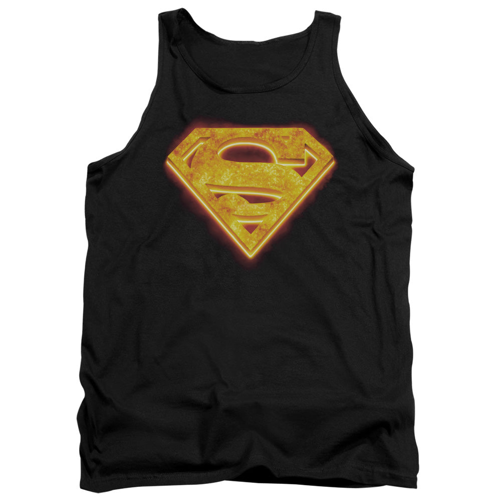 Superman Hot Steel Shield Mens Tank Top Shirt Black