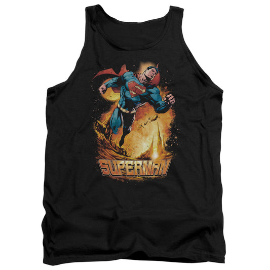 Superman Space Case Mens Tank Top Shirt Black