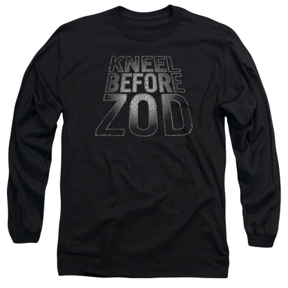 Superman Before Zod Mens Long Sleeve Shirt Black