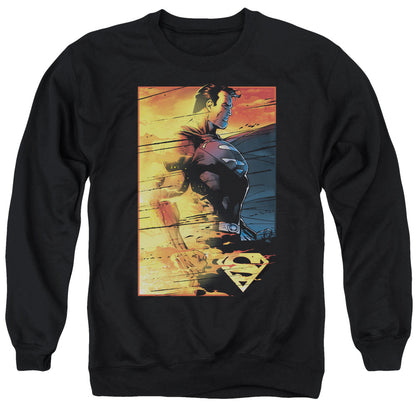 Superman Fireproof Mens Crewneck Sweatshirt Black