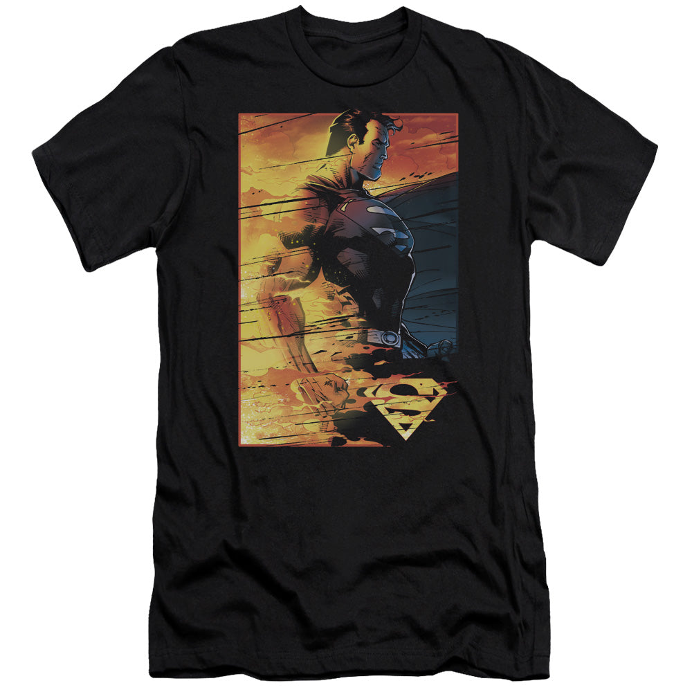 Superman Fireproof Premium Bella Canvas Slim Fit Mens T Shirt Black