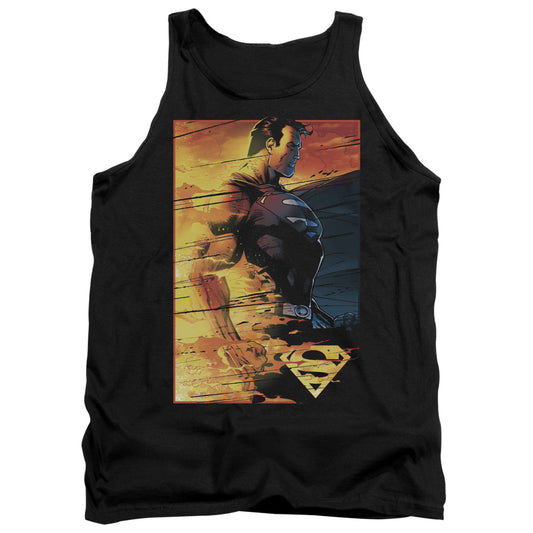 Superman Fireproof Mens Tank Top Shirt Black