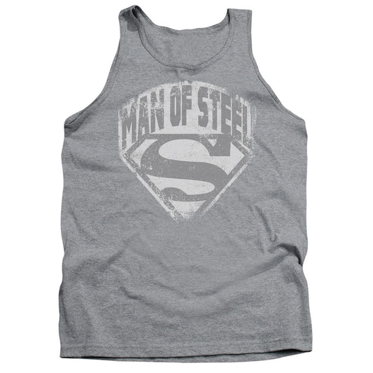 Superman Man Of Steel Shield Mens Tank Top Shirt Athletic Heather