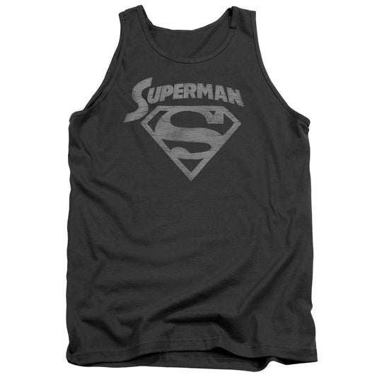 Superman Super Arch Mens Tank Top Shirt Charcoal