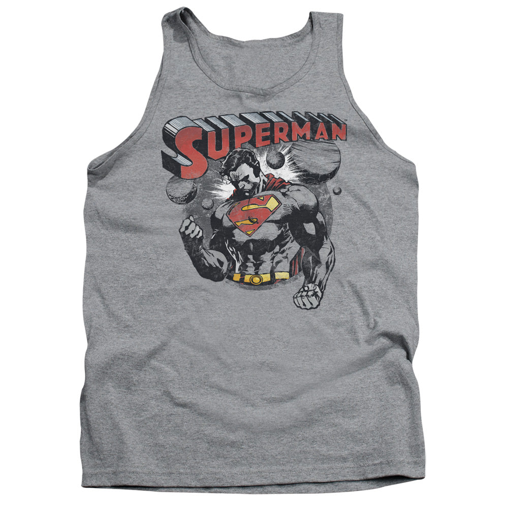 Superman Super Ko Mens Tank Top Shirt Athletic Heather