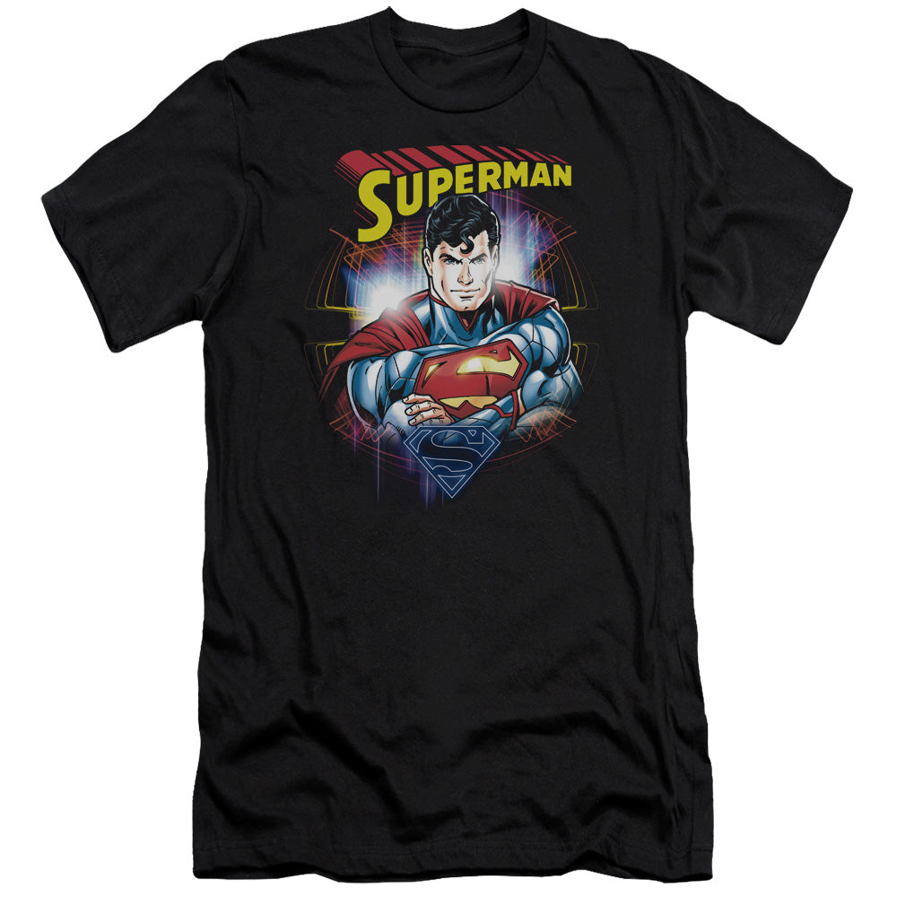 Superman Glam Premium Bella Canvas Slim Fit Mens T Shirt Black