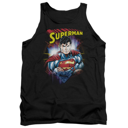 Superman Glam Mens Tank Top Shirt Black