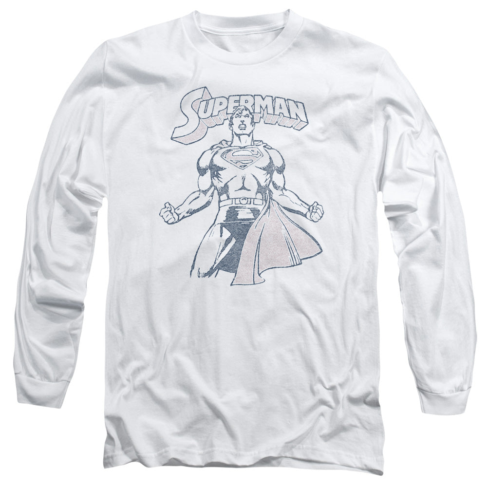 Superman Get Some Mens Long Sleeve Shirt White Officially Licensed