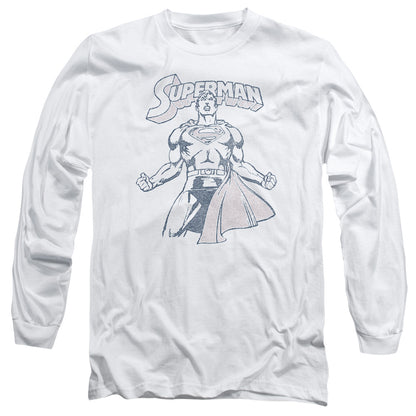 Superman Get Some Mens Long Sleeve Shirt White Officially Licensed