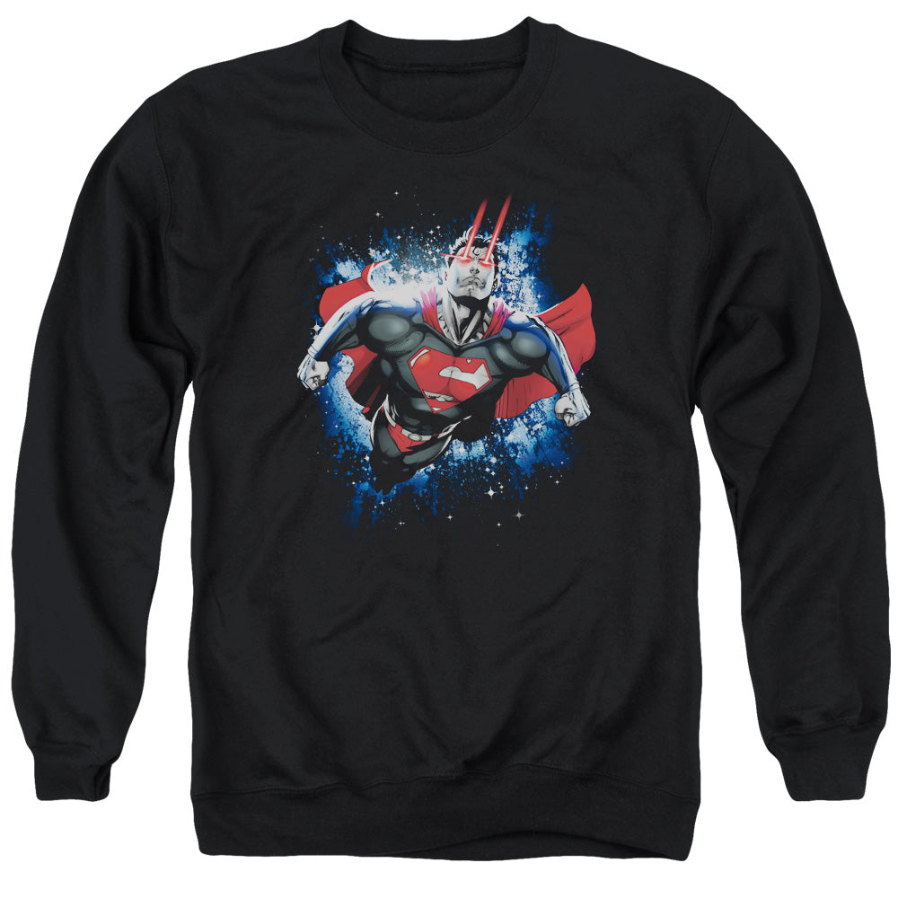 Superman Stardust Mens Crewneck Sweatshirt Black