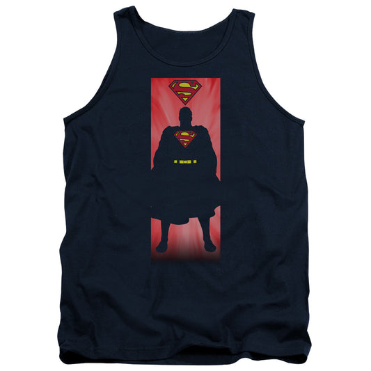 Superman Block Mens Tank Top Shirt Navy