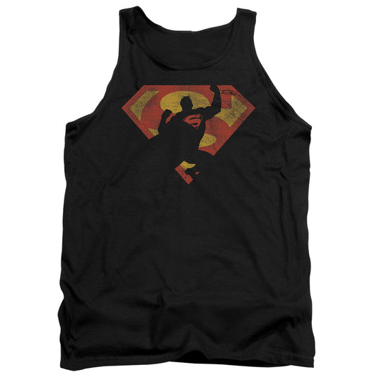 Superman S Shield Knockout Mens Tank Top Shirt Black