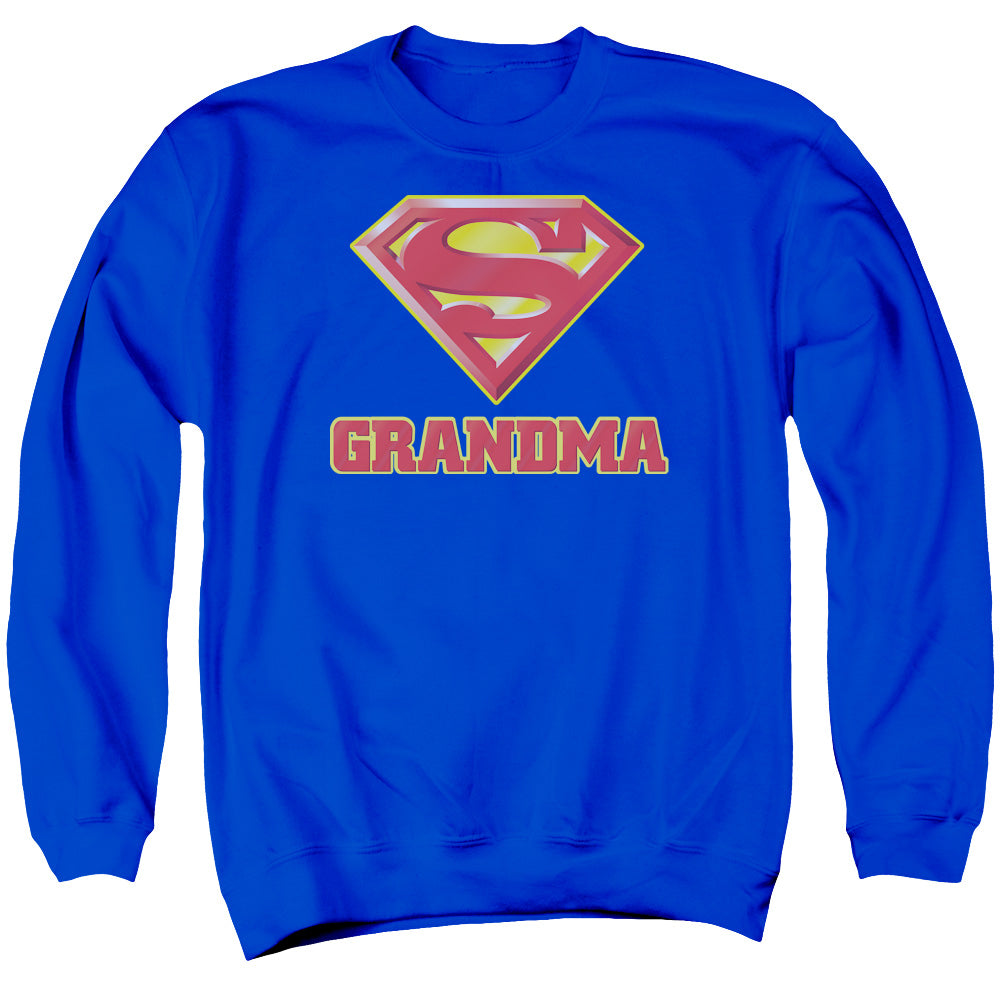 Superman Super Grandma Mens Crewneck Sweatshirt Royal Blue