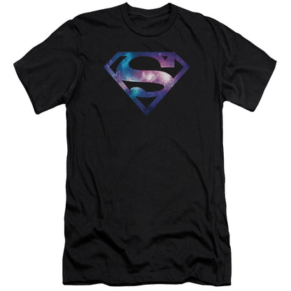 Superman Galaxy Shield Premium Bella Canvas Slim Fit Mens T Shirt Black