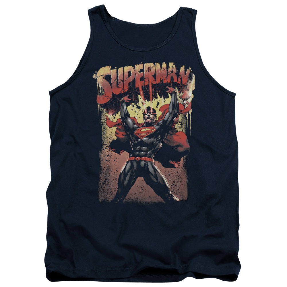 Superman Lift Up Mens Tank Top Shirt Navy