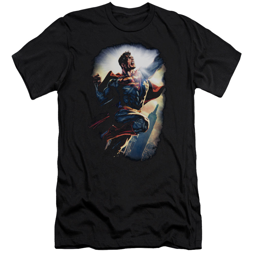 Superman Ck Superstar Premium Bella Canvas Slim Fit Mens T Shirt Black