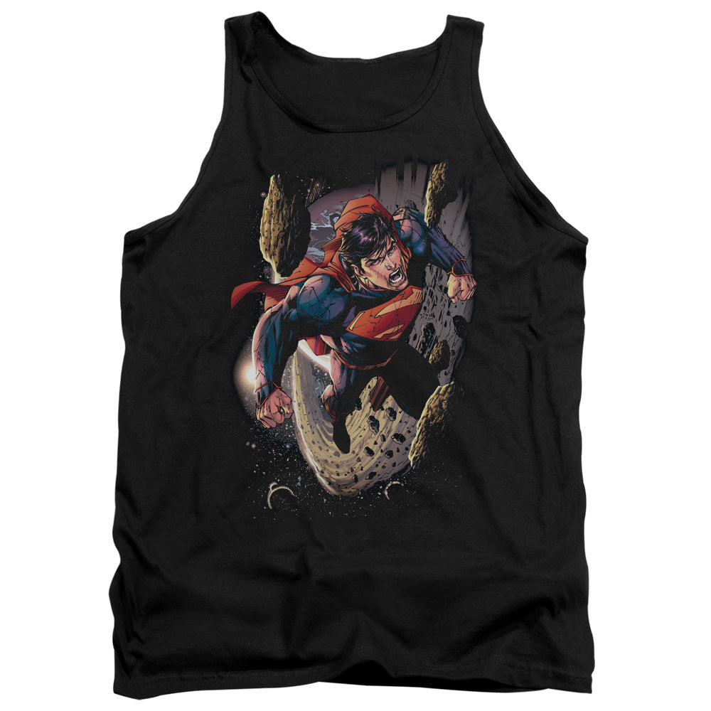 Superman Orbit Mens Tank Top Shirt Black