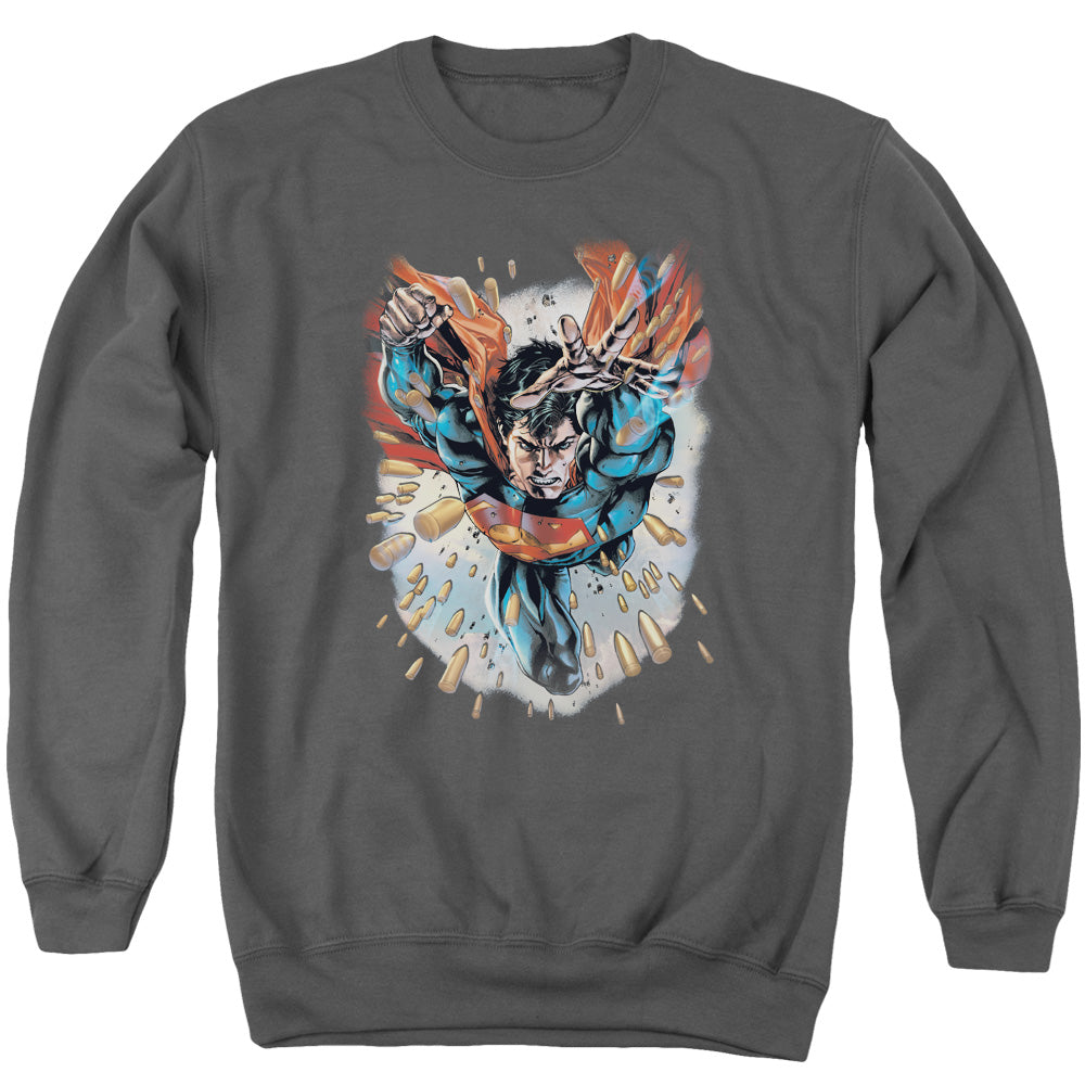 Superman Within My Grasp Mens Crewneck Sweatshirt Charcoal