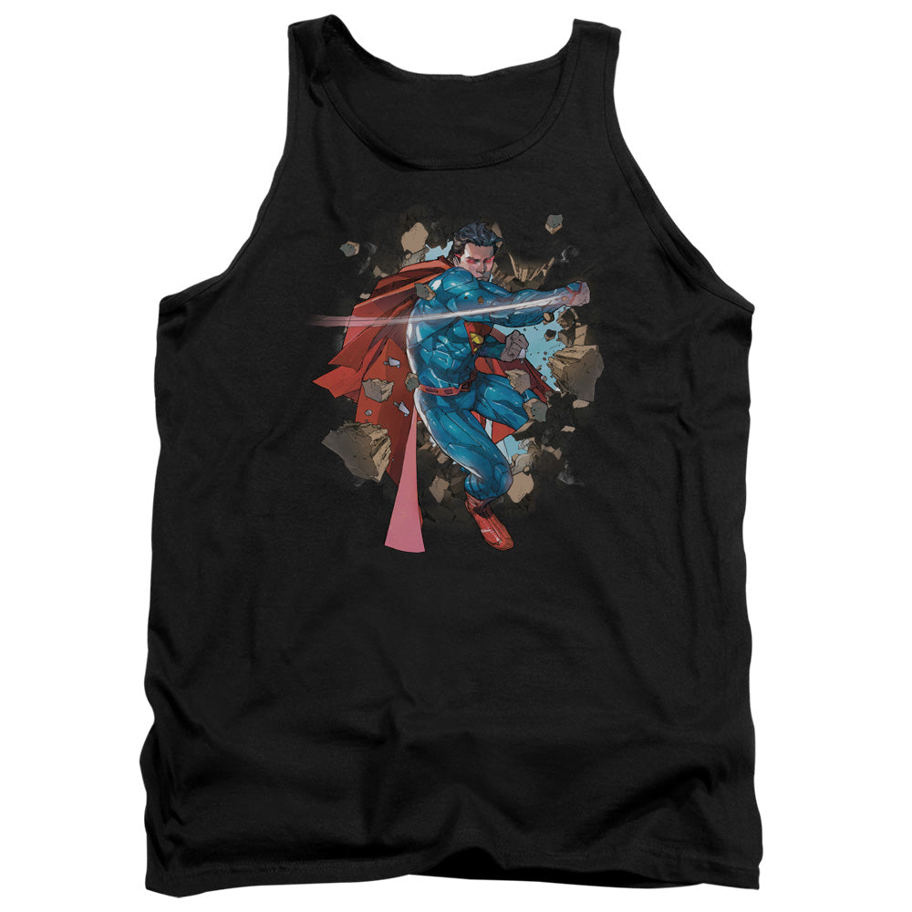 Superman Rock Breaker Mens Tank Top Shirt Black