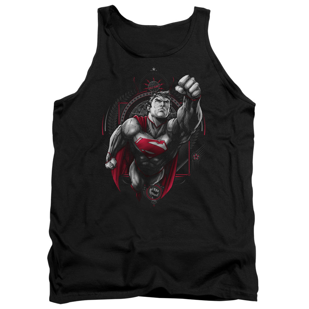 Superman Propaganda Superman Mens Tank Top Shirt Black