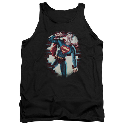 Superman Vintage Steel Mens Tank Top Shirt Black