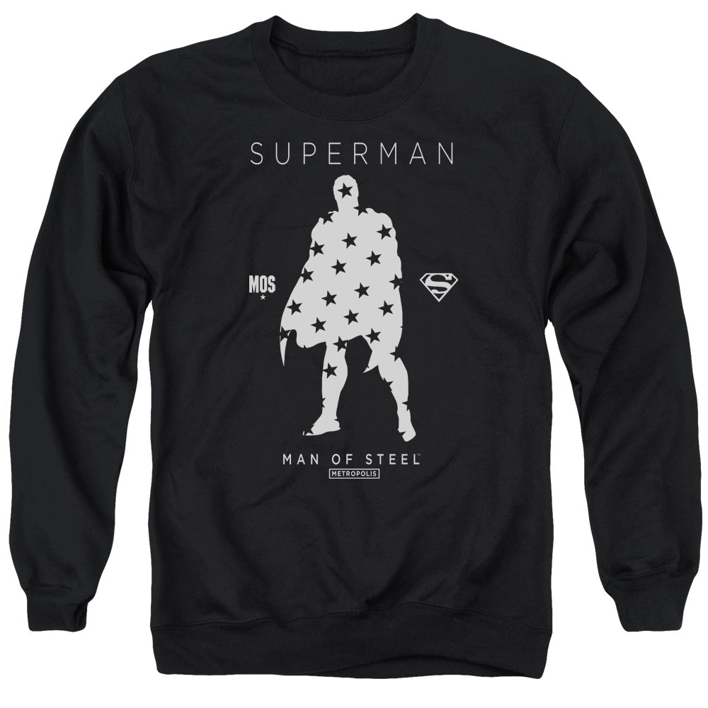 Superman Star Silhouette Mens Crewneck Sweatshirt Black