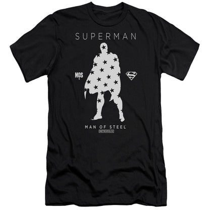 Superman Star Silhouette Premium Bella Canvas Slim Fit Mens T Shirt Black