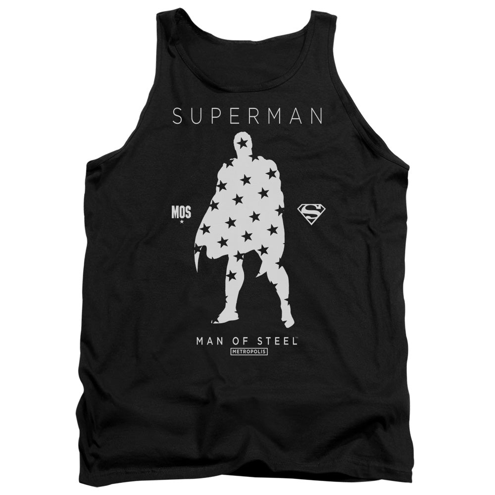 Superman Star Silhouette Mens Tank Top Shirt Black