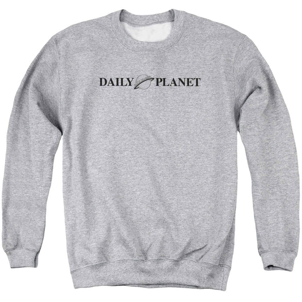 Superman Daily Planet Logo Mens Crewneck Sweatshirt Athletic Heather