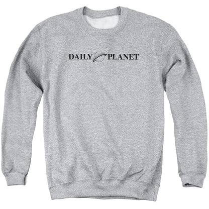 Superman Daily Planet Logo Mens Crewneck Sweatshirt Athletic Heather