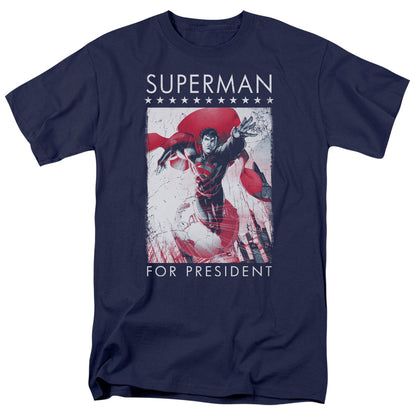 Superman Superman For President Mens T Shirt Navy Officially Licensed