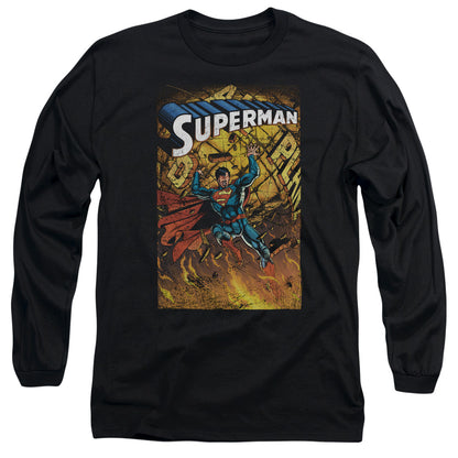 Superman One Mens Long Sleeve Shirt Black