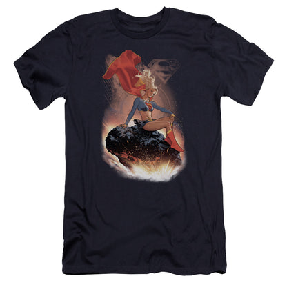 Superman Ride It Out Premium Bella Canvas Slim Fit Mens T Shirt Navy