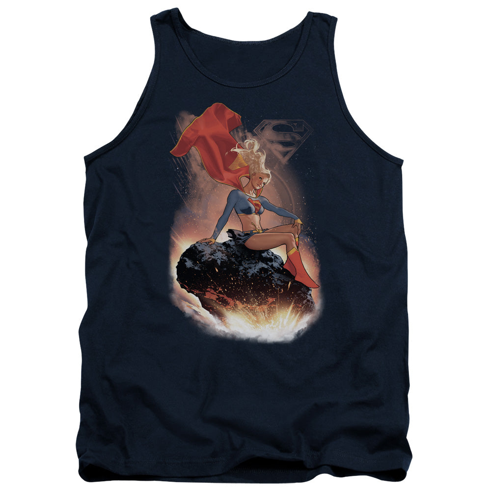 Superman Ride It Out Mens Tank Top Shirt Navy