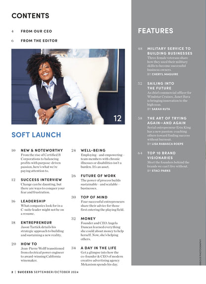 SUCCESS Magazine - September & October 2024: Shark Tank Star's Daymond John From Startups To CEOs, Achieving Success Without Burnout, Finding Your Niche, Entrepreneur Jason Tartick, Innovations & More