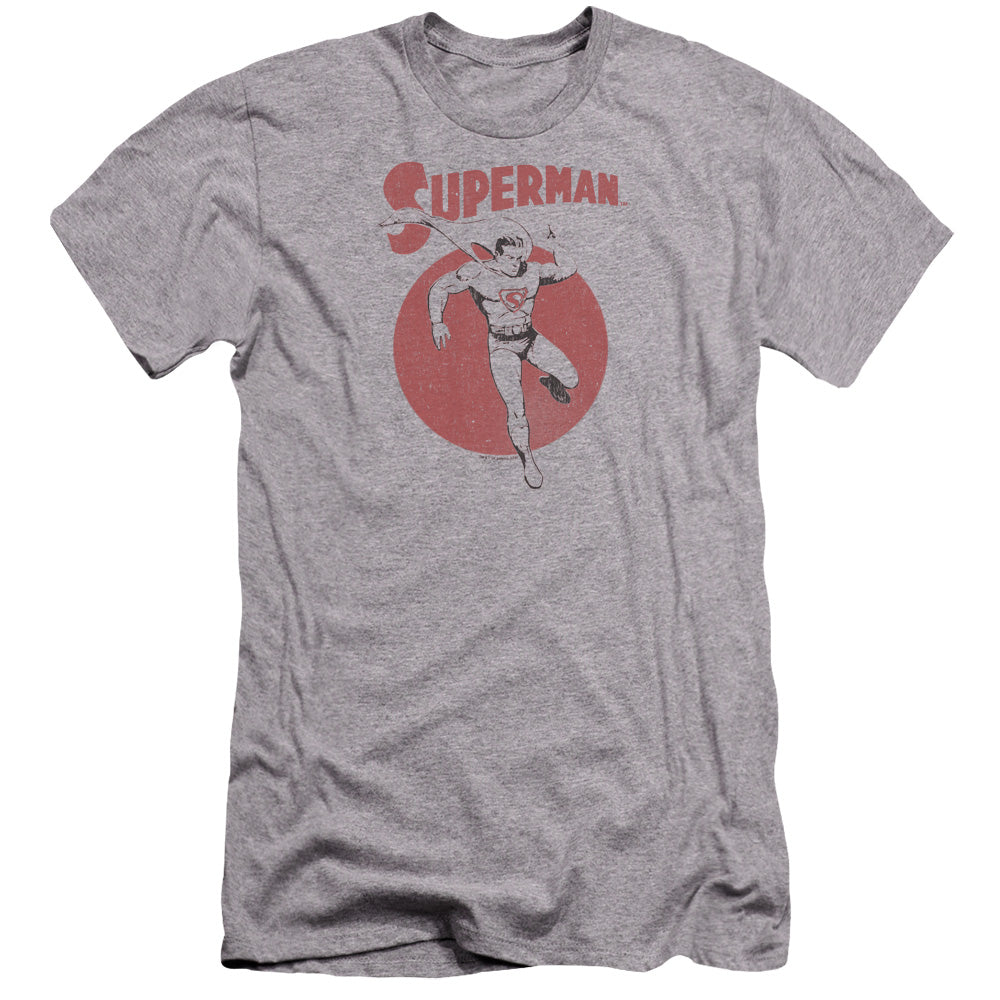 Superman Vintage Sphere Hbo Premium Bella Canvas Slim Fit Mens T Shirt Athletic Heather